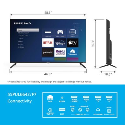 Philips 55" Class 4K UltraHD Smart TV