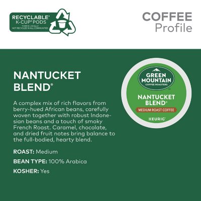 Green Mountain Coffee K-Cup Pods, Nantucket Blend 100 ct.