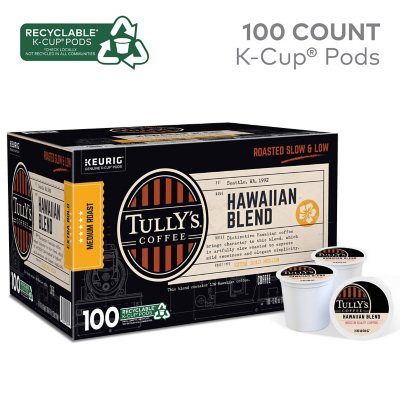 Tully's Coffee K-Cup Pods, Hawaiian Blend 100 ct.
