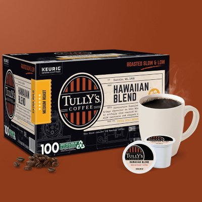 Tully's Coffee K-Cup Pods, Hawaiian Blend 100 ct.