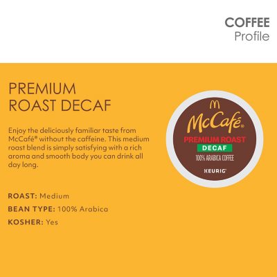 McCafe Decaf Premium Medium Roast K-Cup Coffee Pods, 94 ct.