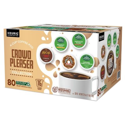 Keurig Crowd Pleaser Variety Pack, Single Serve Pods, 80 ct.