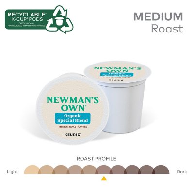 Newman's Own Organics Medium Roast K-Cup, Special Blend, 80 ct.