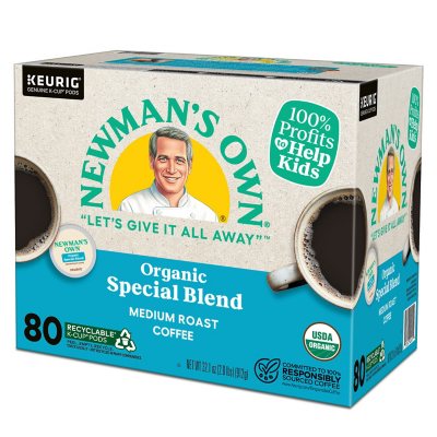 Newman's Own Organics Medium Roast K-Cup, Special Blend, 80 ct.