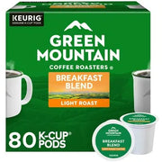Green Mountain Coffee Roasters Light Roast Coffee Pods, Breakfast Blend, 80 ct.