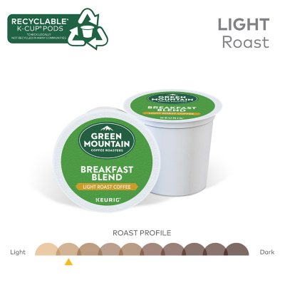 Green Mountain Coffee Roasters Light Roast Coffee Pods, Breakfast Blend, 80 ct.