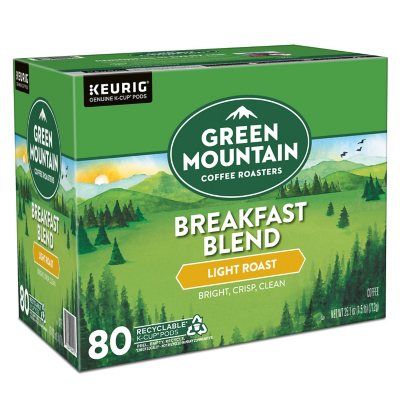Green Mountain Coffee Roasters Light Roast Coffee Pods, Breakfast Blend, 80 ct.