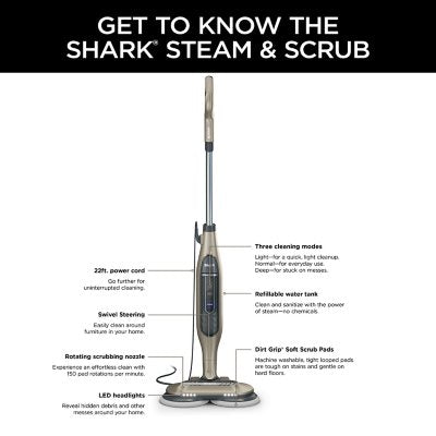 Shark Steam & Scrub All-in-One Scrubbing and Sanitizing Hard Floor Steam Mop S7005