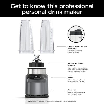 Ninja Nutri-Blender Pro with Auto-iQ, Personal Blender, CL401A