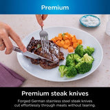 Ninja Foodi NeverDull Premium 12-Piece German Stainless Steel Knife System with Built-in Sharpener, White