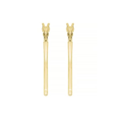 14K Gold Open Heart Hoop Earrings