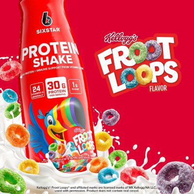 Six Star Kellogg's 30g Froot Loops Protein Shake, 11 fl. oz., 15 pk.