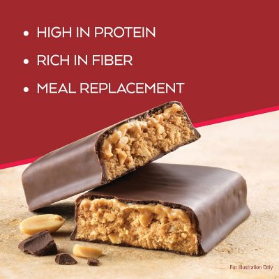 Atkins Chocolate Peanut Butter Meal Bars, High Fiber, 16g of Protein 15 ct.
