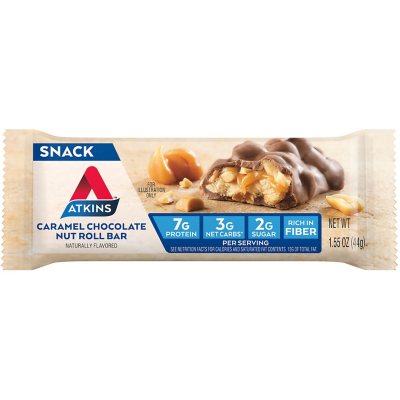 Atkins Caramel Chocolate Nut Roll Snack Bar 18 ct.
