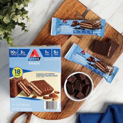 Atkins Protein Wafer Crisps, Chocolate Creme 18 ct.