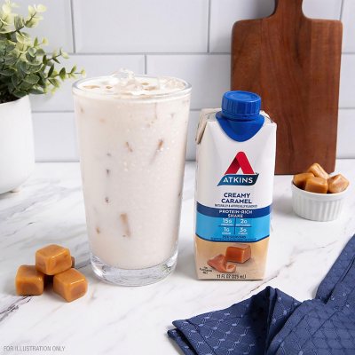 Atkins 15g Energy Protein Shake, Creamy Caramel 11 fl. oz., 15 pk.