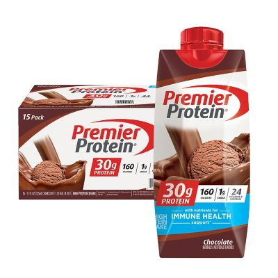 Premier Protein 30g High Protein Shake, Chocolate 11 fl. oz., 15 pk.