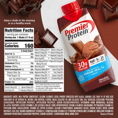 Premier Protein 30g High Protein Shake, Chocolate 11 fl. oz., 15 pk.
