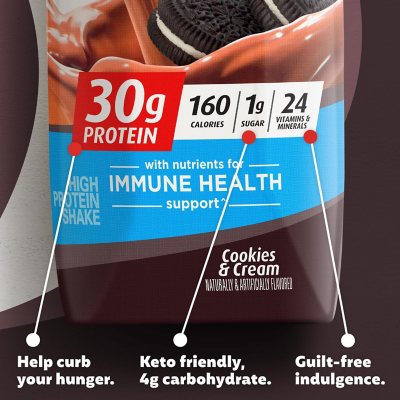 Premier Protein 30g High Protein Shake, Cookies and Cream, 11 fl. oz., 15 pk.