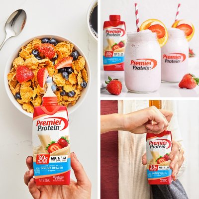 Premier Protein 30g High Protein Shake, Strawberries & Cream 11 fl. oz., 15 pk.