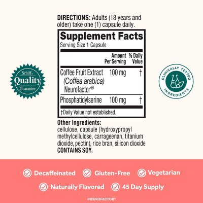 Neuriva Original BRAIN Health Supplement, Memory & Focus Support Capsules, 45 ct.