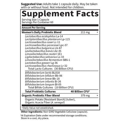 Garden Of Life Dr. Formulated Women's Daily Probiotic Capsules, 40 Billion CFU 60 ct.