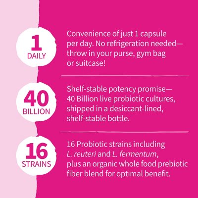 Garden Of Life Dr. Formulated Women's Daily Probiotic Capsules, 40 Billion CFU 60 ct.