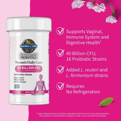 Garden Of Life Dr. Formulated Women's Daily Probiotic Capsules, 40 Billion CFU 60 ct.