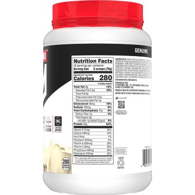 Muscle Milk Genuine 32g Whey Protein Powder, Vanilla Cream (2.47 lbs.)