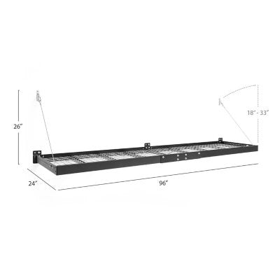 NewAge Products Pro Series 2' x 8' Wall-Mounted Steel Shelf