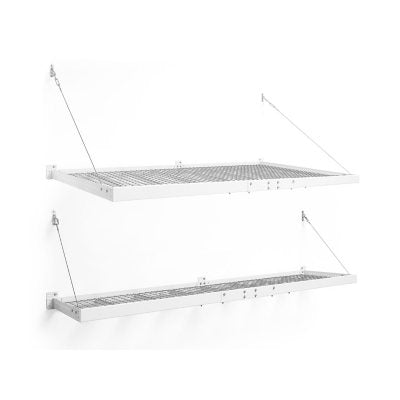 NewAge Products Pro Series 4' x 8' and 2' x 8' Wall-Mounted Steel Shelf, Set of 2