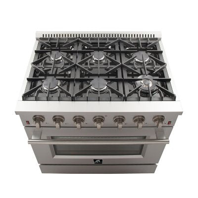 Forno Galiano 5.36 Cu. Ft. Slide-In Gas Range - Pro Style Convection Oven