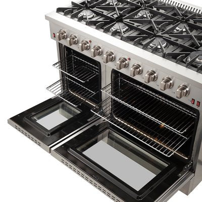 Forno Galiano 6.49 Cu. Ft. Slide-In Gas Range - Pro Style 8 Burner & Double Gas Oven