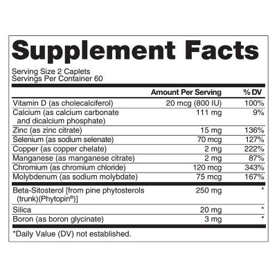 Super Beta Prostate Male Supplement with 250 mg. Beta-Sitosterol Caplets 120 ct.