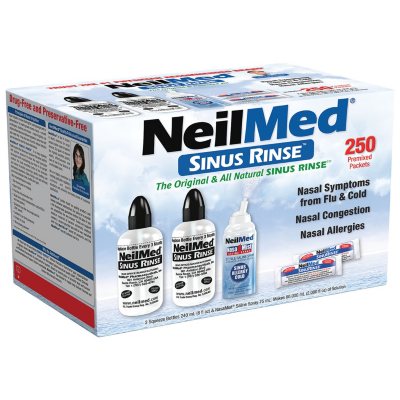 NeilMed Sinus Relief Rinse Kit with Premixed Packets 250 ct.