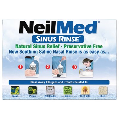 NeilMed Sinus Relief Rinse Kit with Premixed Packets 250 ct.