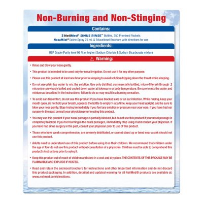 NeilMed Sinus Relief Rinse Kit with Premixed Packets 250 ct.