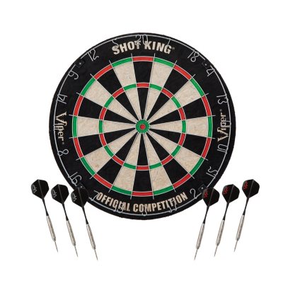 Viper Shot King Sisal Dartboard & Metropolitan Mahogany Cabinet