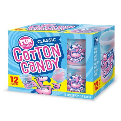 Fun Sweets Zuckerwatte, 57 g, 12er-Pack.