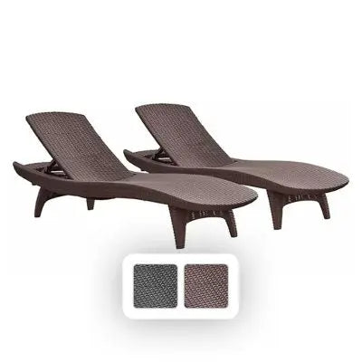 Keter All-Weather Grenada Chaise Loungers, Set of 2