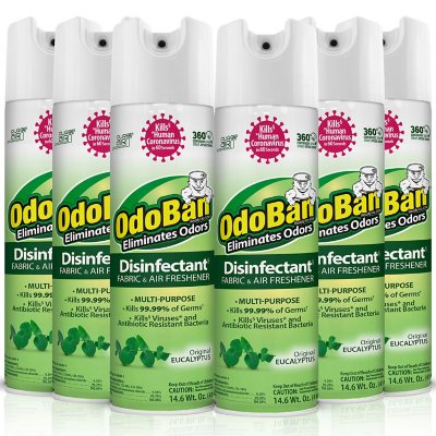 OdoBan Disinfectant Spray, 14.6 oz./can, 6 pk., Choose Scent