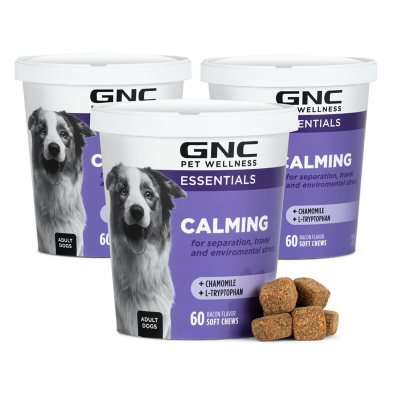 GNC Pets, Bacon Flavored, Calming Soft Chew Dog Supplements, 180 ct.