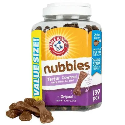 Arm & Hammer, Chicken Flavored Nubbies Dental Treats for Dogs, 139 ct.