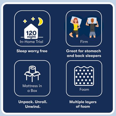 Serta SleepToGo 12" Firm Gel Memory Foam Mattress