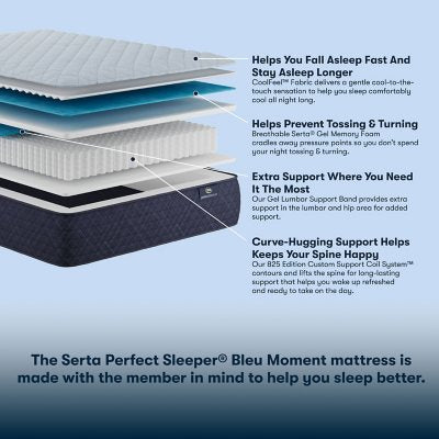 Serta Perfect Sleeper Bleu Moment 13.5" Mattress (Available in Firm and Plush)