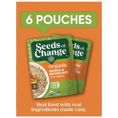 Seeds of Change Certified Organic Quinoa and Brown Rice with Garlic 8.5 oz., 6 pk.