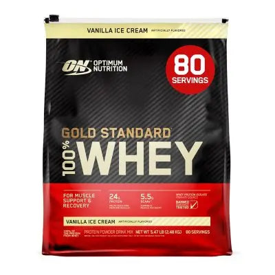 Optimum Nutrition, Gold Standard 100% Whey, Vanilla Ice Cream, 5,64 lbs.