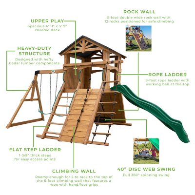Backyard Discovery Endeavor Cedar Swing Set