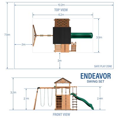 Backyard Discovery Endeavor Cedar Swing Set