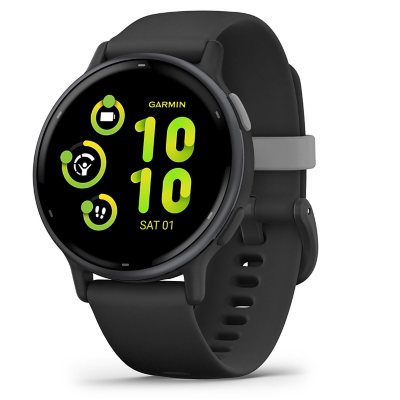 Garmin Vivoactive 5 One Size Fitness Smartwatch, Slate Aluminum Bezel with Black Case & Silicone Band